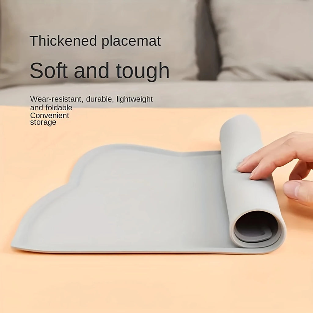 Silicone Pet Feeding Dog Cat Bowl Food Mat Non-Stick Waterproof Pet Food Feeding Pad Puppy Feeder Tray Water Cushion Placemat