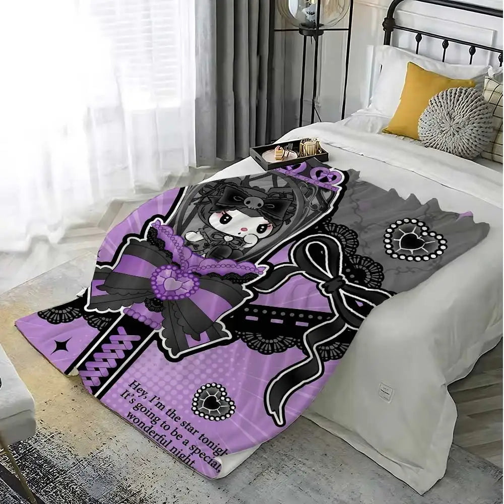 Kawaii Magic Kuromis Cute Throw Blanket Luxury Sofa Blankets & Throws Fluffy Plaid Home Interior Knee Soft Nap King Size Bed &