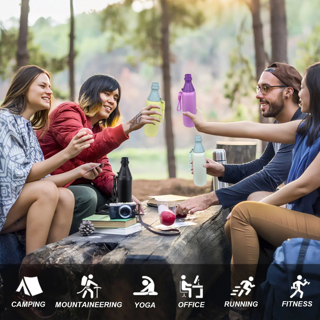 Stainless Steel Water Bottle 500ml Screw Lid Vacuum Insulated Sports Flask Leak Proof Small for School Travel