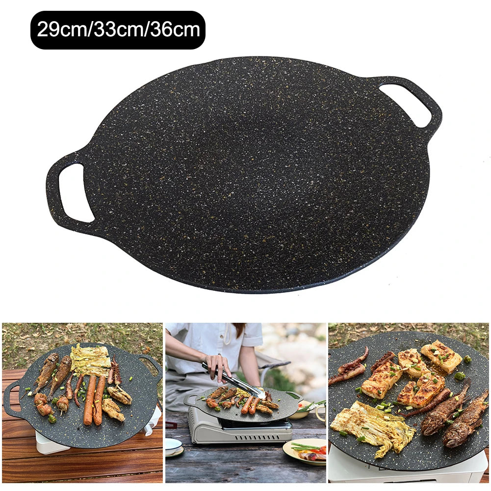 Baking Dishes Pans Non-stick Baking Tray Multi-purpose Round for Outdoor Camping Kitchen Bakeware Household Tools
