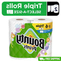 Durable Diamond Texture Paper Towels 123 Sheets Triple Rolls Select-A-Size Bulk Buy