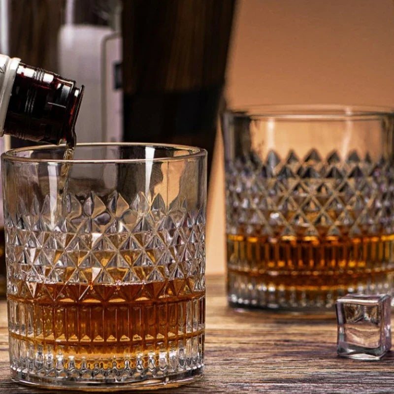 1/2/3/4pcs Cups 335ml Transparent Whiskey Cup for Party/Home/Bar European Crystal Glass Wine Cup Wholesale Cups Mug Beer Glass