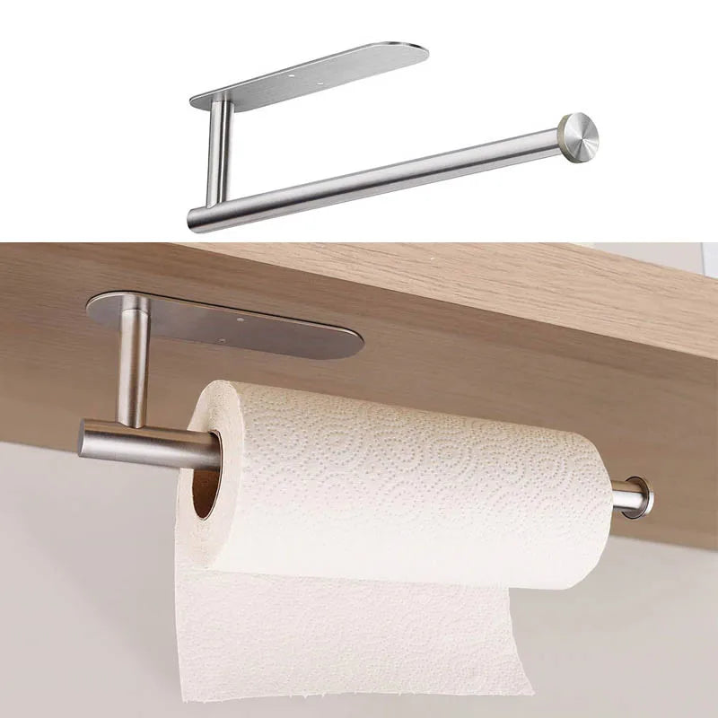 33cm Paper Towel Holders For Kitchen,AdhesiveToilet Paper Holder,Tissue Dispenser,Cabinet Storage Organizer,Towel Rack For Home