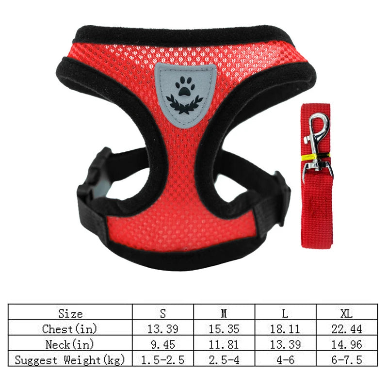 New style dog walking and cat chest strap outdoor traction rope explosion-proof and breathable chest back pet supplies
