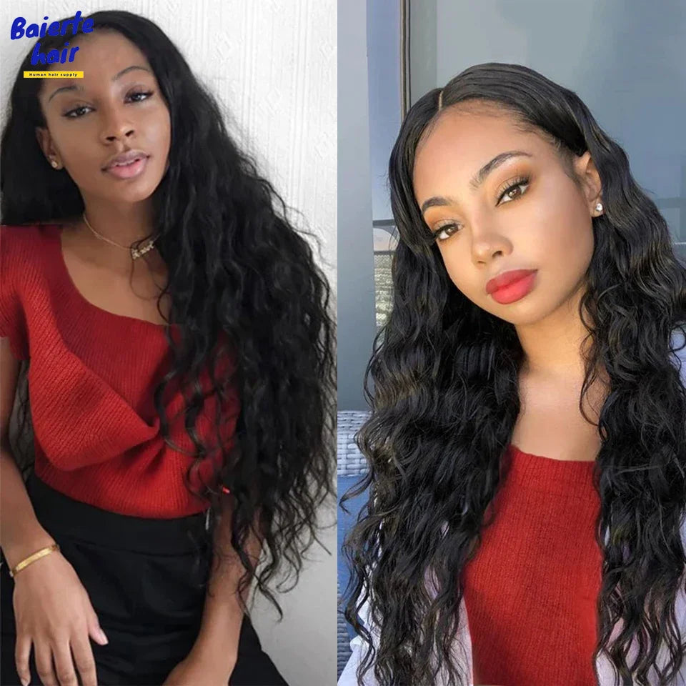 Natural Water Wave Hair Weave Bundles 100% Virgin Unprocessed Malaysian Natural Wave Human Hair Weaving Remy Raw Hair Extensions