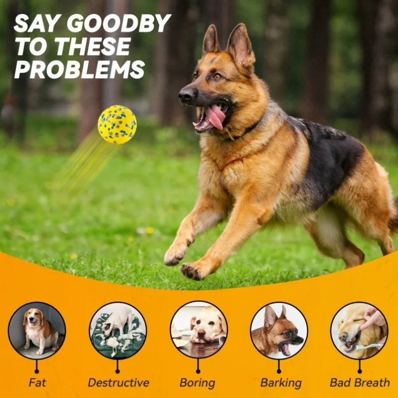 1pc Pet Toy Ball High Elastic Tennis Ball Teething Dog Toys Large Medium Small Dog Training Interactive Pet Toys Dog Accessories