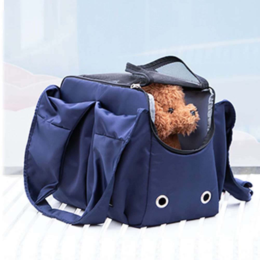 Portable Soft Sided Cat Carrier Breathable Mesh Top Window Small Dog Pet Carrying Bag Travel Transporter Shoulder Bags