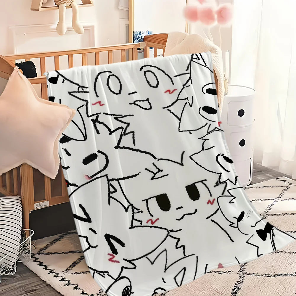 Cute Boykisser Silly Cat Blanket Soft Comfortable Nap Plush Suitable For Iiving Room Office Bedroom Birthday Home Kid Gift