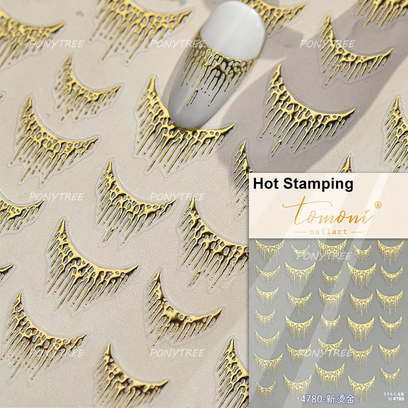 Silver Lava Annual Ring Cherry Clock Watch Starburst Love Heart Rate Chart Moon Star Line  Bowknot Line Nail Art Stickers Decals