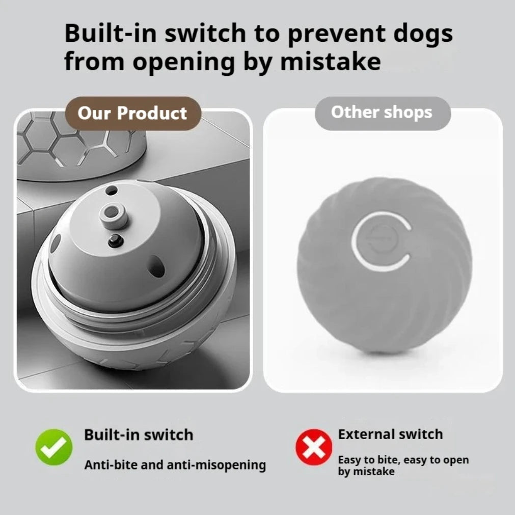 Smart Dog Toy Ball Electronic Interactive Pet Toy Ball USB Automatic Bouncing Rolling Toy Ball With RGB Lights Puppy Cat Product