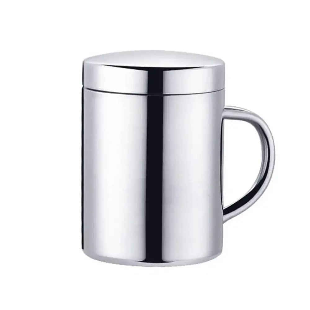 BPA Free Stainless Steel Coffee Mug Double Wall Handle Drinking Water Cup Dishwasher Safe Shatterproof Tea Cup Home