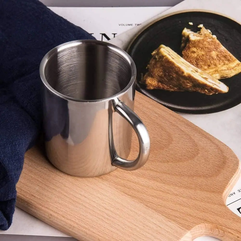 Stainless Steel Mug Coffee Cup Camping Mug Metal Coffee Tea Cup Mug Portable Milk Tea Cup Tumbler Water Mug Outdoor Drinking Cup