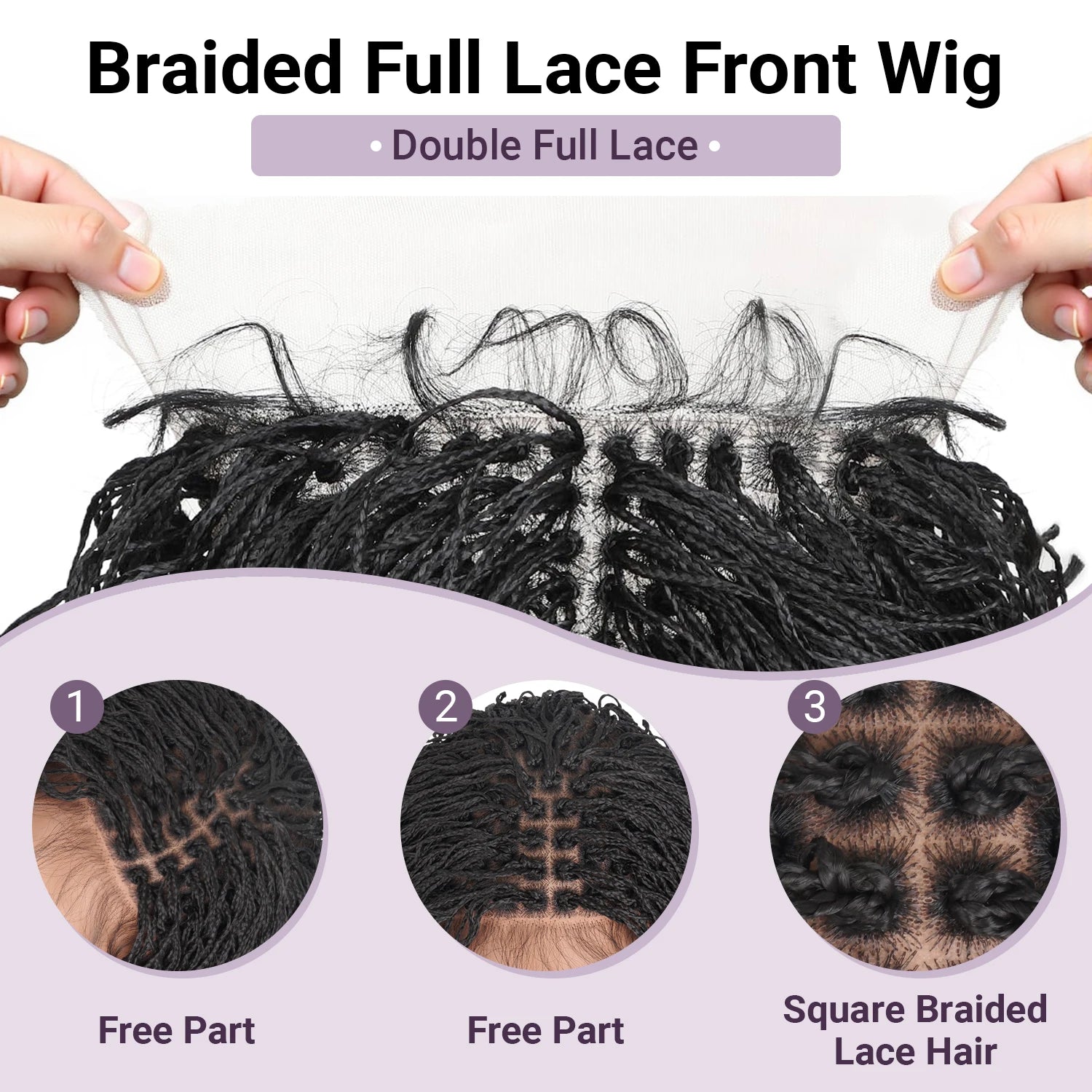 Short Curly Twist Box Braided Wigs for Women Synthetic Braided Full Lace Wigs with Baby Hair Ready to Wear Glueless Braided Wig