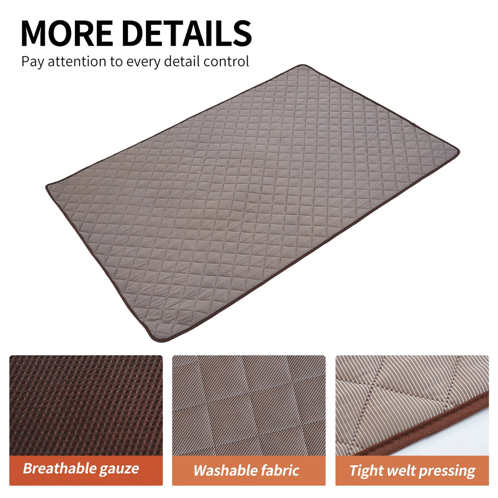 Pet Cooling Mat Dog Cat Sleeping Pad Cool Ice Silk Moisture-proof Mattress Cushion Summer Small Animal Cold Bed 5 sizes