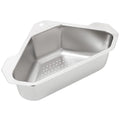 Stainless Steel Triangle Drain Basket Kitchen Sink Filter Shelf Fruit Vegetable Drainer Storage Rack Basket Bar with Suction Cup