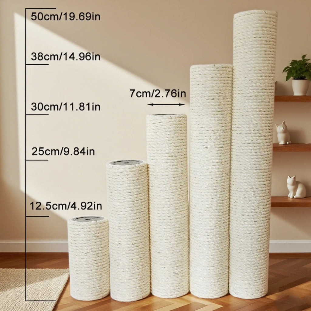 Cat Scratching Post for Cat Tree Tower DIY Cat Climbing Frame Replacement Post Sisal Rope Entangle Kitten Toy Scratch Furniture