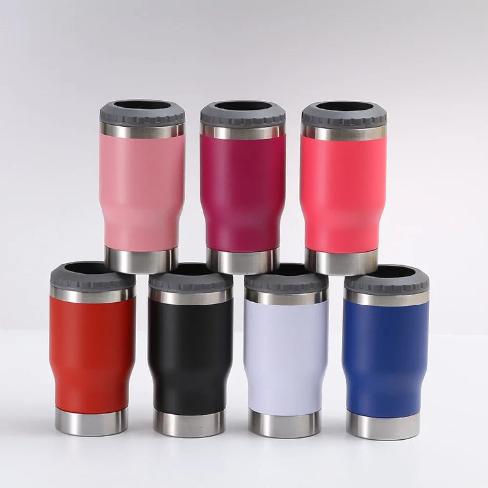 Double-layer Beer Thermal Insulation Mug Stainless Steel 14oz Beer Cooler Mug Vacuum with Bottle Opener Insulated Cup