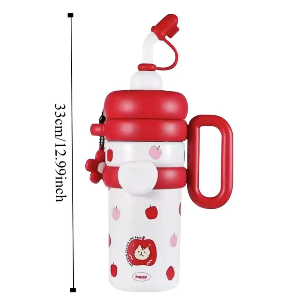 920ML Insulated Thermos with Handle Stainless Steel Thermos Coffee Cup Handheld Large Capacity Sports Water Kettle Car Cups