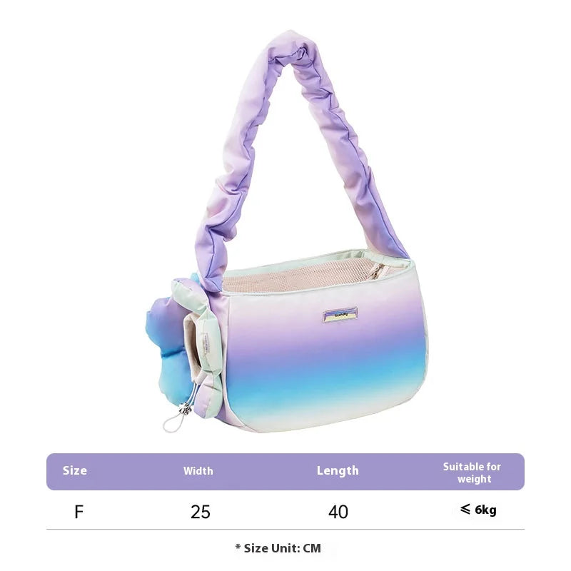 TOUCHDOG Illusion Series-Pet Outing Crossbody Bag Cat Portable Shoulder Cat Bag Small Dog Dewlap Tote Dog Bag Pet Accessories