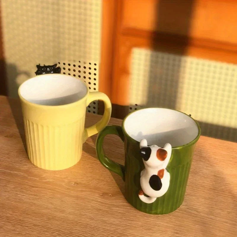 Lovely Cat Mug –Cute Ceramic Coffee Cup With Cat Design For Animal Lovers Cup For Hotel/Restaurant/Office for restaurants/cafes