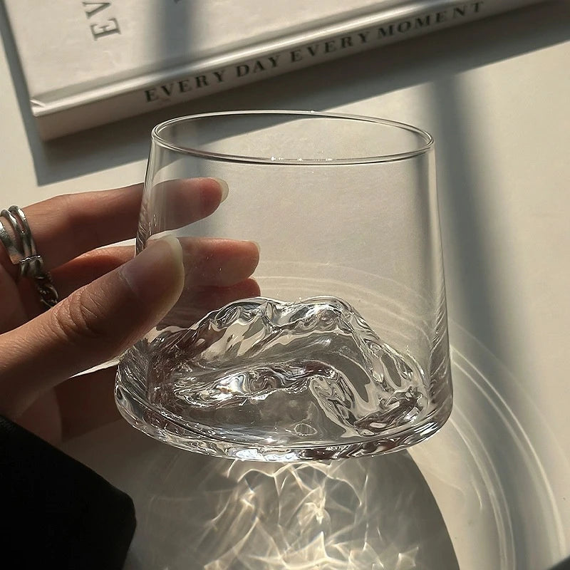 Aesthetic Glass Cup Whisky Cocktail Glass Cup Coffee Cups Water Cup Clear Cup Beer Cup Glass Mug Kitchen Accessiories Glass