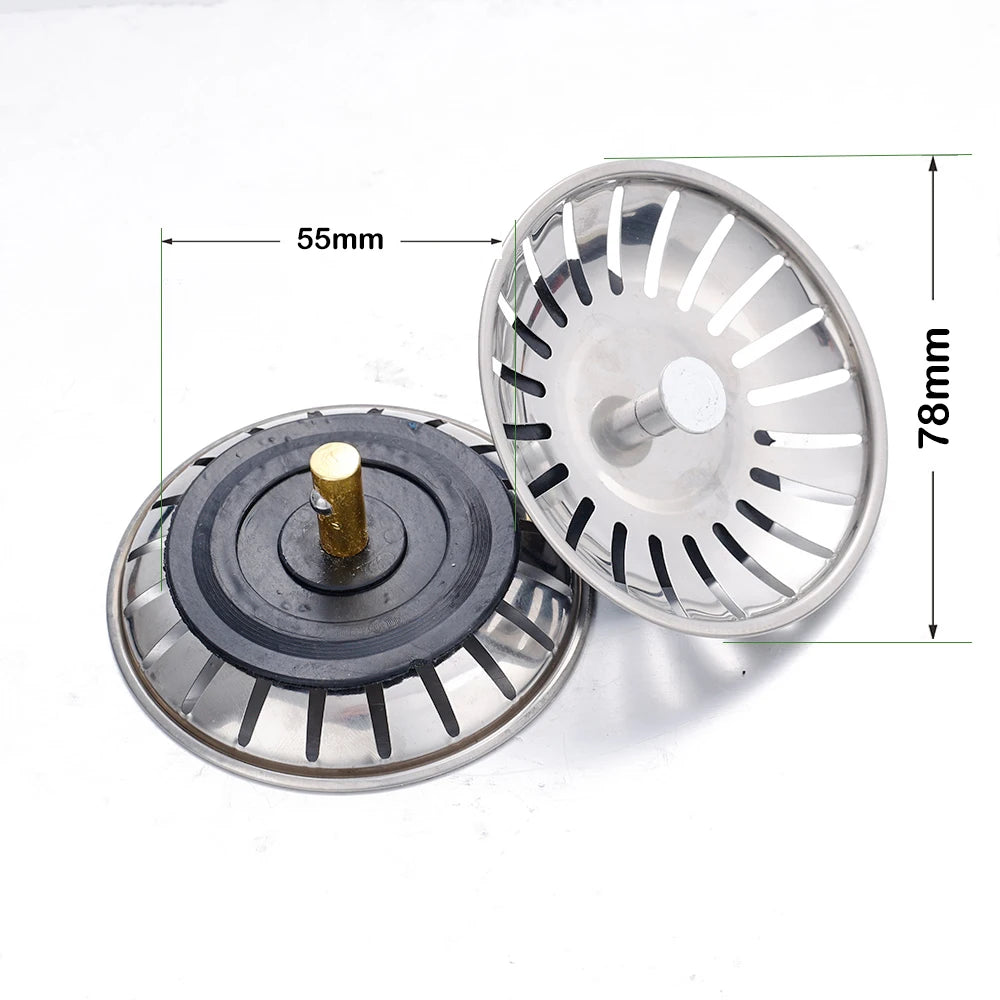 Stainless Steel Sink Drain Strainer for Kitchen Bathroom Metal Mesh Sink Drain Hole Strainer Trap Filter Floor Drain Cover