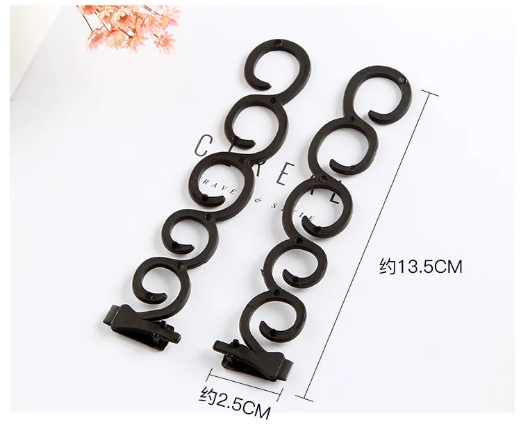 2PCS Women Fashion Flower Magic Hair Clip Bride Stylist Queue Twist Plait Hair Braid DIY Hairstyle Styling  Hair Accessory 2023