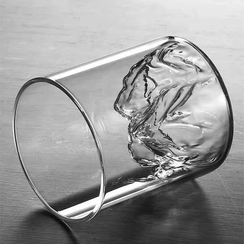 1/2/4pcs Japanese Mountain Whiskey Glass,200/300ML Transparent Beer Water Cup for Bar Party,Multipurpose Coffee Cup Glassware