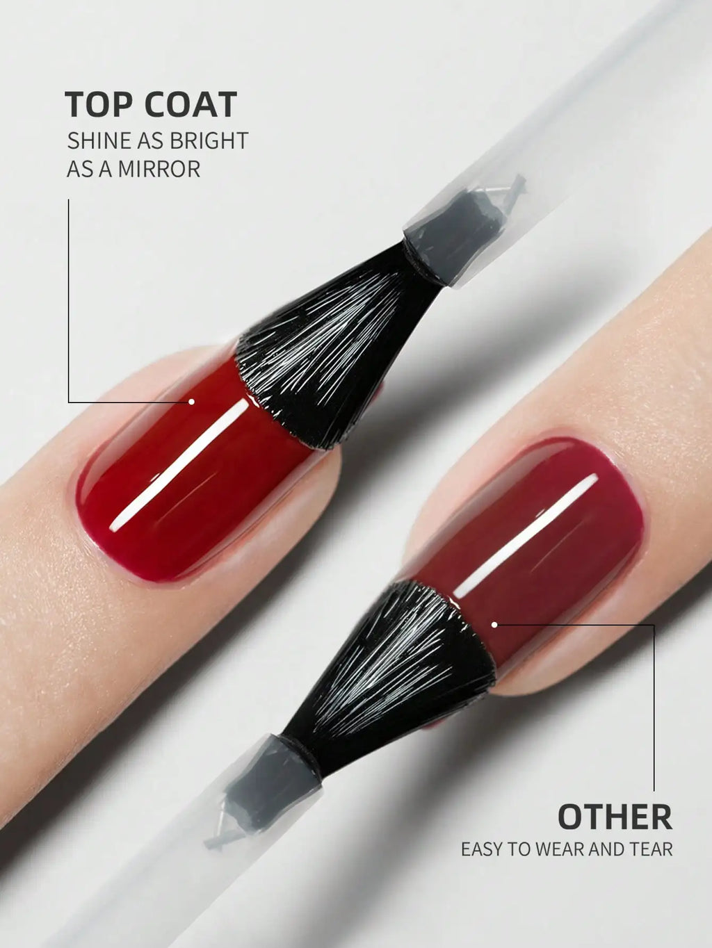 1pc Professional High Gloss UV/LED Gel Top Coat, Upgraded Formula for Long Lasting Shiny & Durable Finish