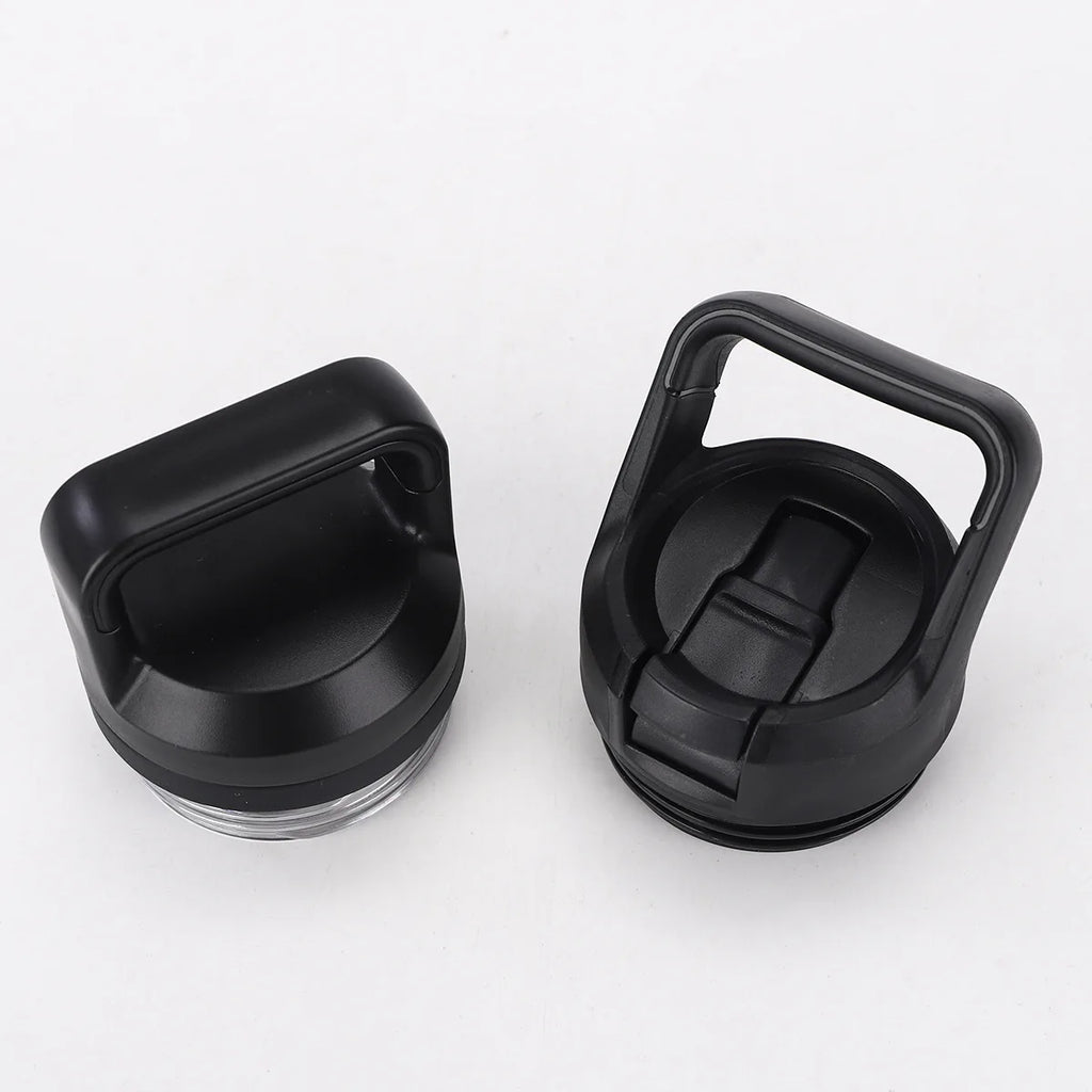 600ml, two lids for direct drinking and straw drinking, large-capacity 304 stainless steel sports thermos.