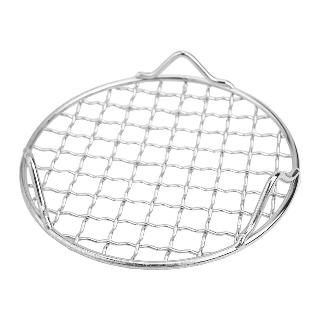 13-35cm Stainless Steel Round Bbq Net With Foot Barbecue Round Cooling Baking Rack Camping Outdoor Mesh Wire Net
