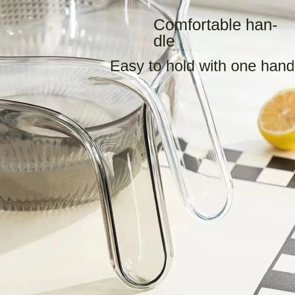 Creative Plastic Multifunctional Drainage Basket Fruit Plate Kitchen Draining Bowl Salad Rice Washing Basket Household Sink