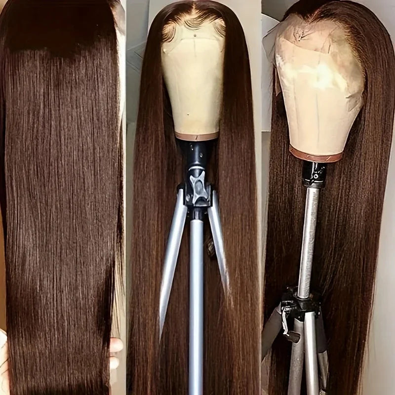Chocolate Brown Lace Front Wig 13x4 Brown Wig Lace Front Wig for Women 13x4 13x6 lace Human Hair Wig for Daily Wear 40 46 inches