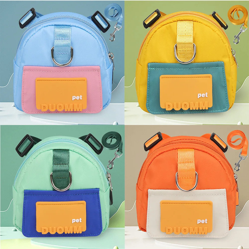 Home Cat and Dog From Backpack Large Capacity Cartoon Double Shoulder Bag Outdoor Travel Small Bag Pet Accessories