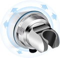 Head Removable Wall-Mount Handheld Shower Holder, No-Drill Adjustable Chrome Suction Cup 5-Angle Tilt & 360° Swivel