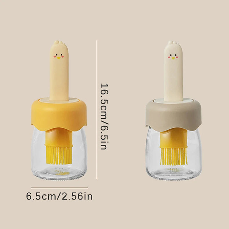 【Nice】Silicone Brush Oil Bottle Cooking BBQ Kitchen Seasoning Bottle Set Oil Brush BBQ Brush Heat-resistant Outdoor BBQ Tool