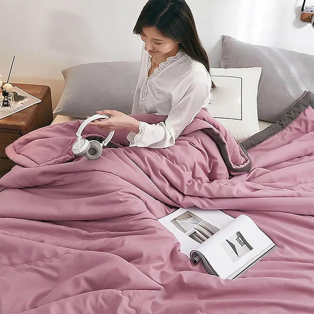 New Double Sided Cooling Blanket Cold Effect Skin-Friendly Conditioning Quilt Spring Summer Breathable Cooler Quilt