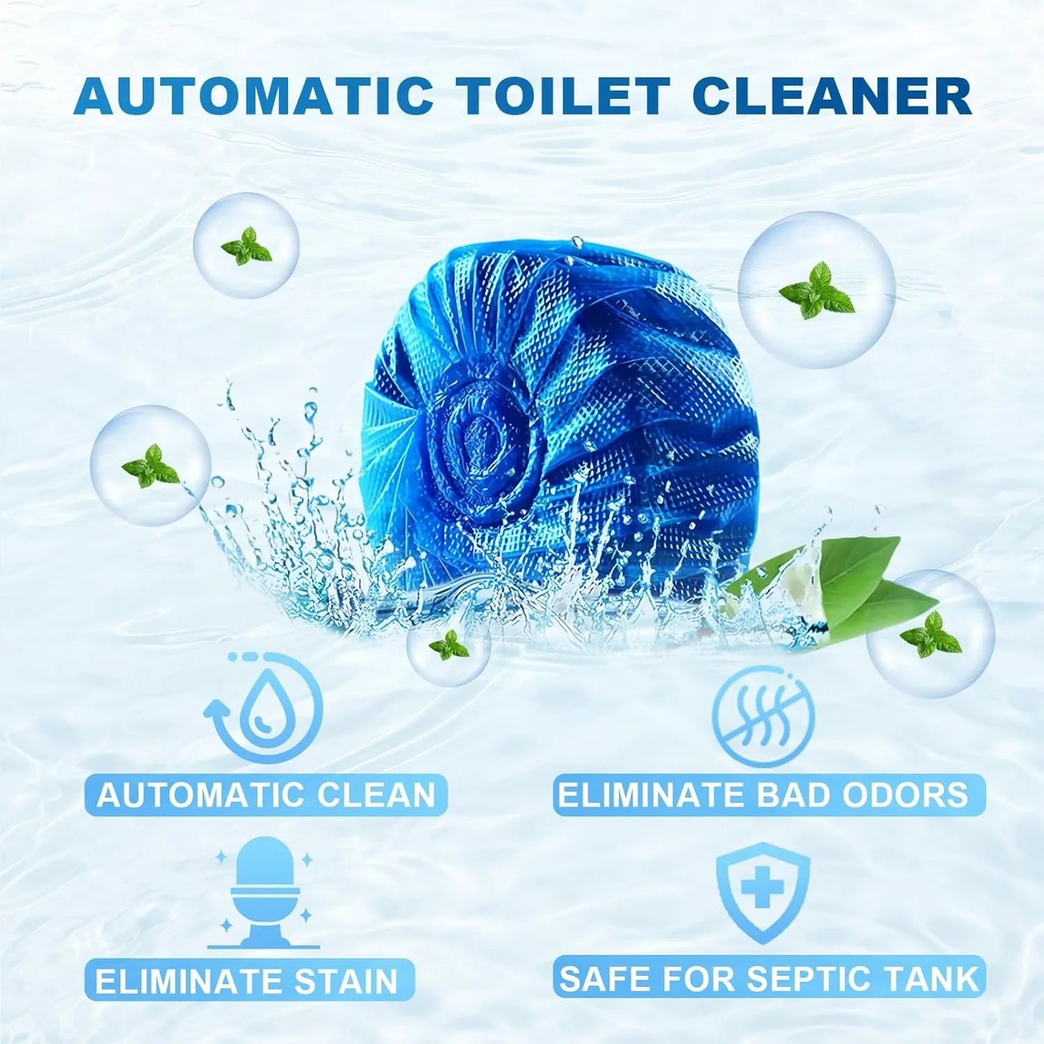 12pcs Toilet Cleaner Blocks - Low Odor Fresh Home Hygiene Strong Stain Removal - Effective Toilet Cleaning