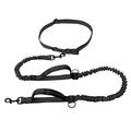 Outdoor Pet Dual Elastic Traction Rope Reflective Running at Night Stretchable Hands-free Dog Dual Handle Elastic Rope