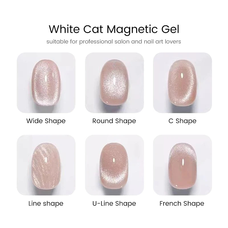 UR SUGAR Silver Cat Magnetic Gel Nail Polish 15ml Vernis Semi Permanent Moonlight White Transparent Glass Nail Gel With Magnet