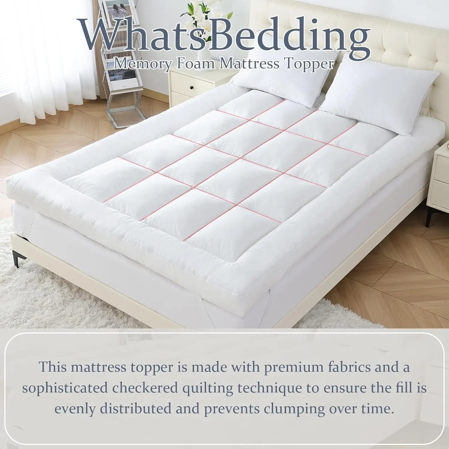 5 Inch King Memory Foam Mattress Topper with Cotton Cover, Pressure Relief & Comfort Support