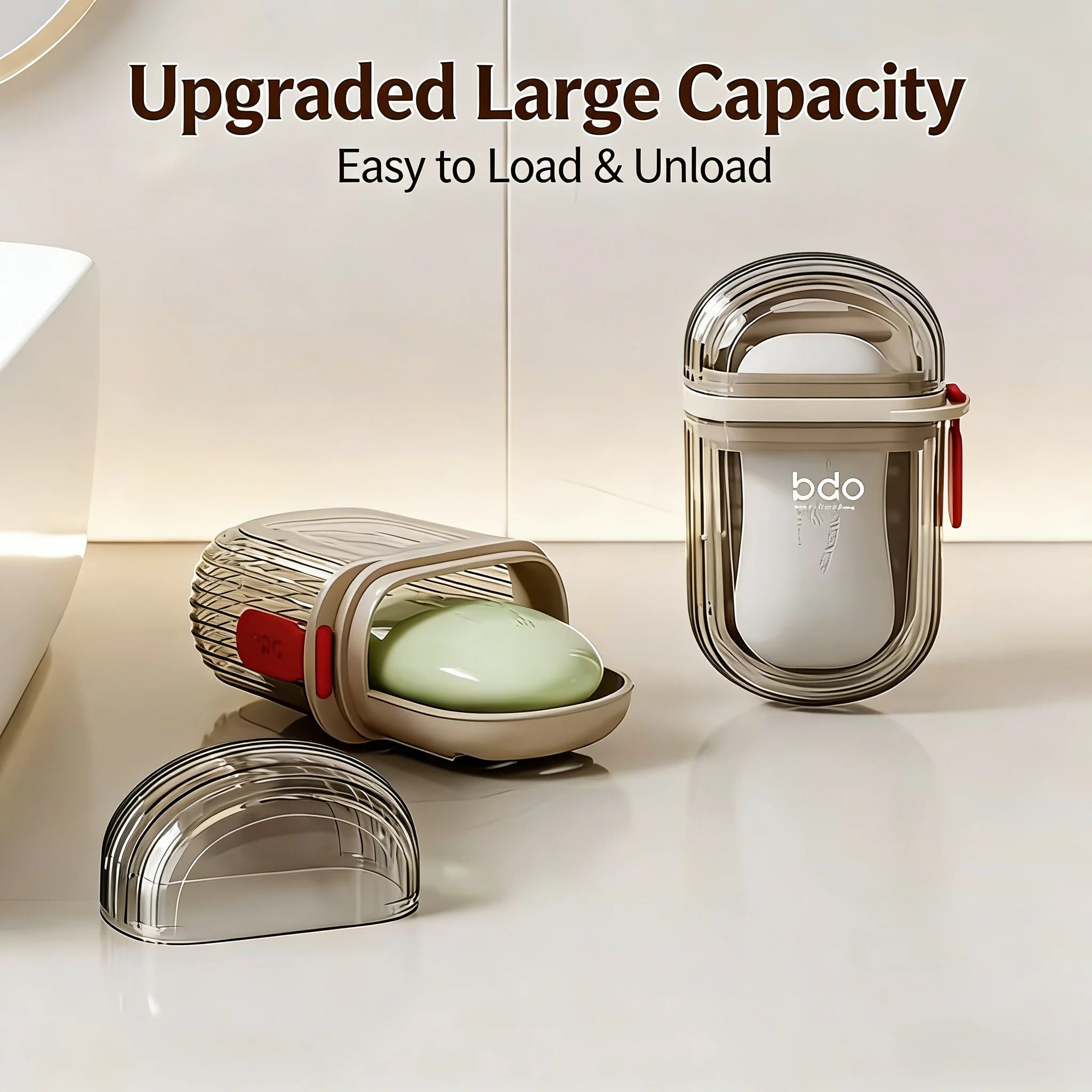 1pc Portable Travel Soap Box with Lid, Portable Sealed Drain Soap Container, Suitable for Travel and Outdoor Leisure.