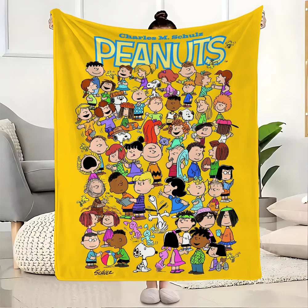 Throw Blanket S-Snoopyes Fluffy Soft Blankets for Bed Home and Decoration Winter Bedspread the Anime Knee Sofas Cooling Sofa Nap