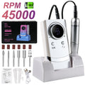 45000RPM Professional Nail File Rechargeable Electric Nail Drill Machine Low Noise Nail Sander File For Manicure Salon Tool