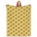 Super Warm Rilakkuma Cartoon Plush Throw Blanket for Bed Cover Home Decor and Picnic Flannel Bedspread
