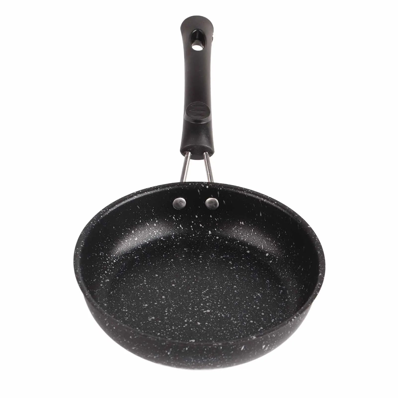 Frying Pan Stainless Steel Egg Pan Ergonomic Handle Fast Even Conduction Antistick Cooking Skillet for Bacon Steak Onion