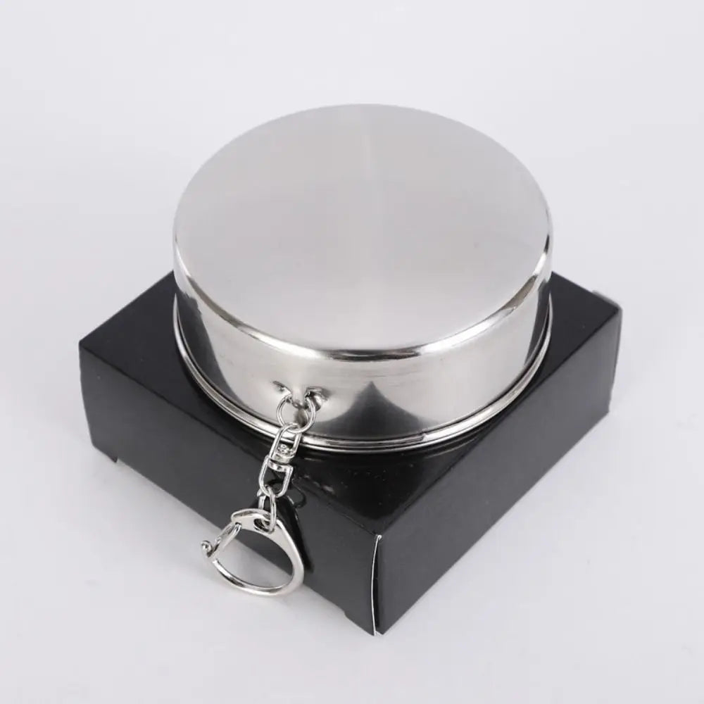 Multifunctional Stainless Steel Folding Cup Collapsible 3 Size Water Drinking Cup Stackable Portable Camping Mug Hiking