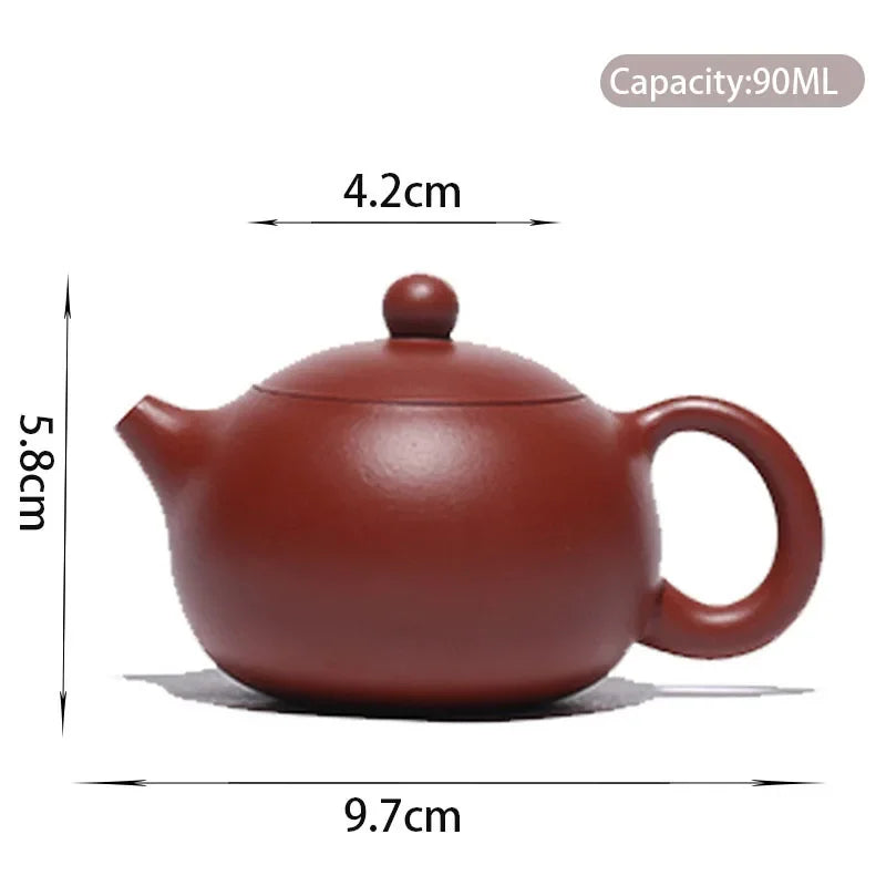 90ml Yixing Purple Clay Teapots Authentic Dahongpao Xishi Tea Pot Ball Hole Filter Kettle Handmade Boutique Zisha Tea Set