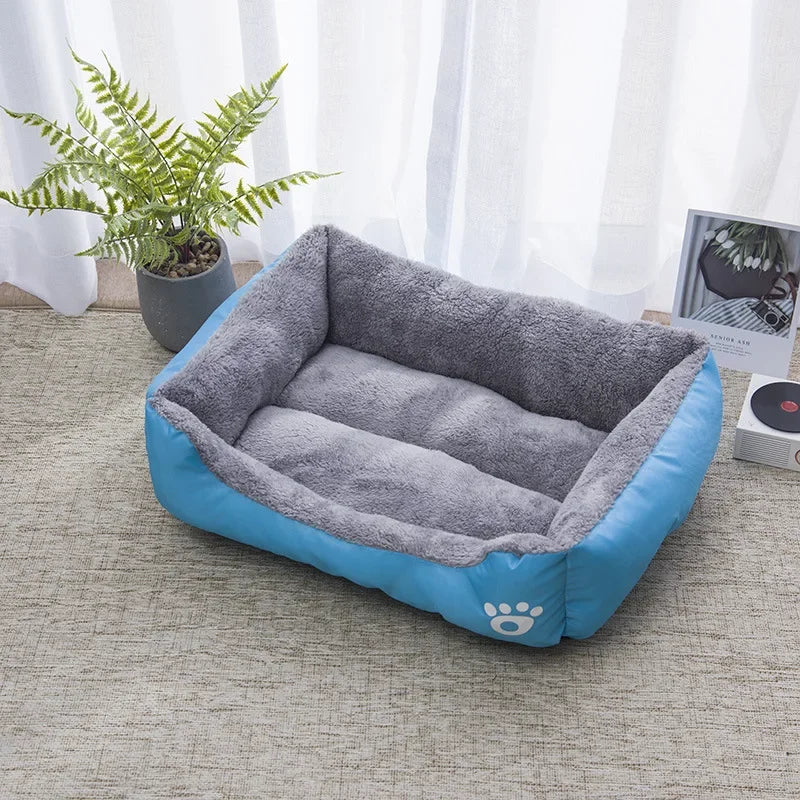 Color square winter soft warm house for dog bed for dog mat waterproof cat bed pet bed for Large Medium Small Dog House