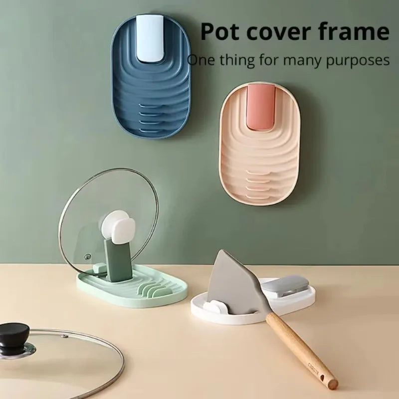 New Polychrome Storage Rack Multifunctional Practical Soup Spoon Pad Non-slip Pot Lid Rack